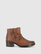 Brown Zip Up Ankle Boots